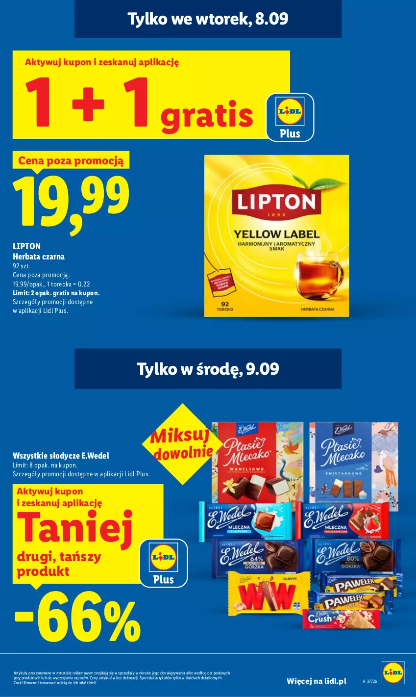 Gazetka promocyjna Lidl - Gazetka ważna od 7.09 do 9.09 - ważna 07.09 do 09.09.2026 - strona 9 - produkty: Gra, Herbata, Herbata czarna, Lipton, Torebka