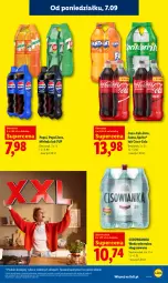 Gazetka promocyjna Lidl - Gazetka ważna od 7.09 do 9.09 - Gazetka - ważna od 09.09 do 09.09.2026 - strona 47 - produkty: 7up, Mirinda, Coca-Cola, Pepsi, Fanta, Woda mineralna, Woda, Sprite, Cisowianka, Fa
