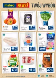 Gazetka promocyjna Makro - Najlepsze oferty - Gazetka - ważna od 16.10 do 16.10.2023 - strona 2 - produkty: Kurczak, Glazura, Halibut, Kaczka, Pomarańcze, Kaczka faszerowana, Sałat, Krewetki, Renifer, Lazur, Jabłka, Fa