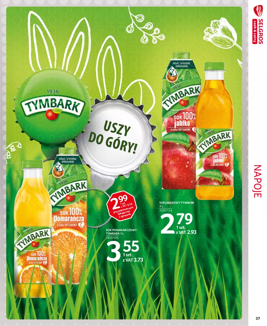 Gazetka promocyjna Selgros - Extra Oferta - ważna 01.03 do 31.03.2021 - strona 37 - produkty: Napoje, Sok, Sok jabłkowy, Sok pomarańczowy, Tymbark