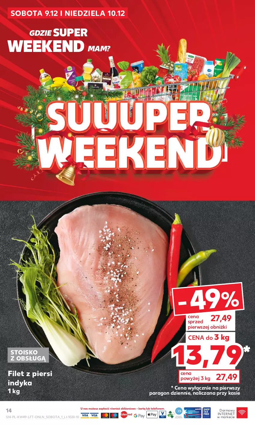 Gazetka promocyjna Kaufland - Gazetka tygodnia - ważna 07.12 do 13.12.2023 - strona 14 - produkty: Filet z piersi indyka