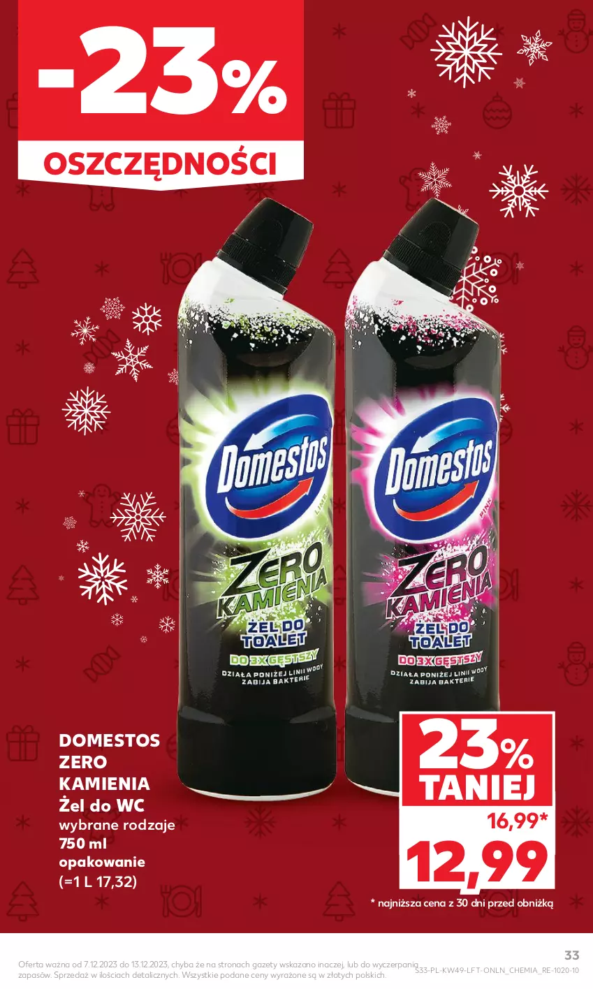 Gazetka promocyjna Kaufland - Gazetka tygodnia - ważna 07.12 do 13.12.2023 - strona 33 - produkty: Domestos