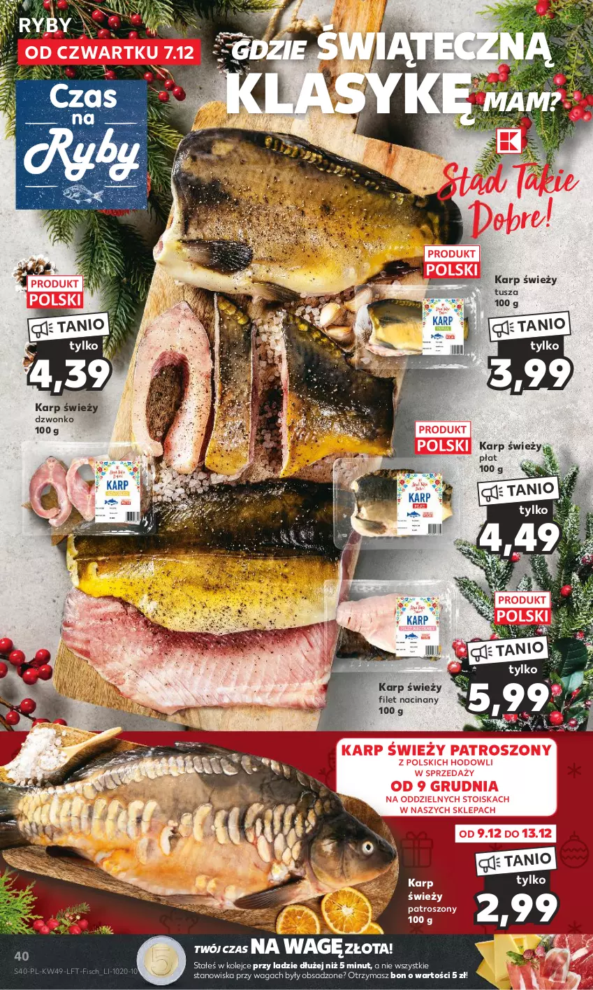 Gazetka promocyjna Kaufland - Gazetka tygodnia - ważna 07.12 do 13.12.2023 - strona 40 - produkty: Karp, Olej, Tusz, Waga