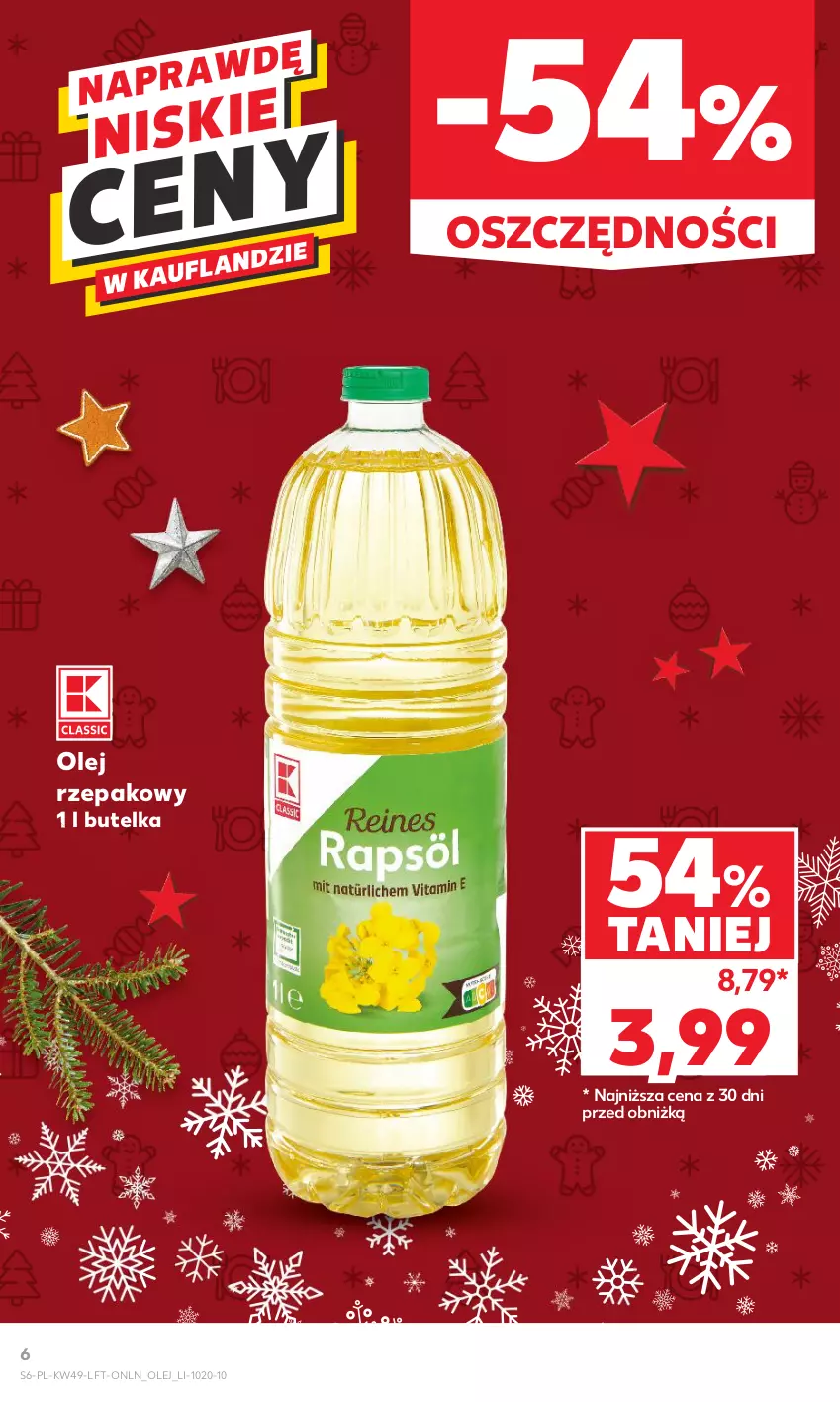 Gazetka promocyjna Kaufland - Gazetka tygodnia - ważna 07.12 do 13.12.2023 - strona 6 - produkty: Olej, Olej rzepakowy