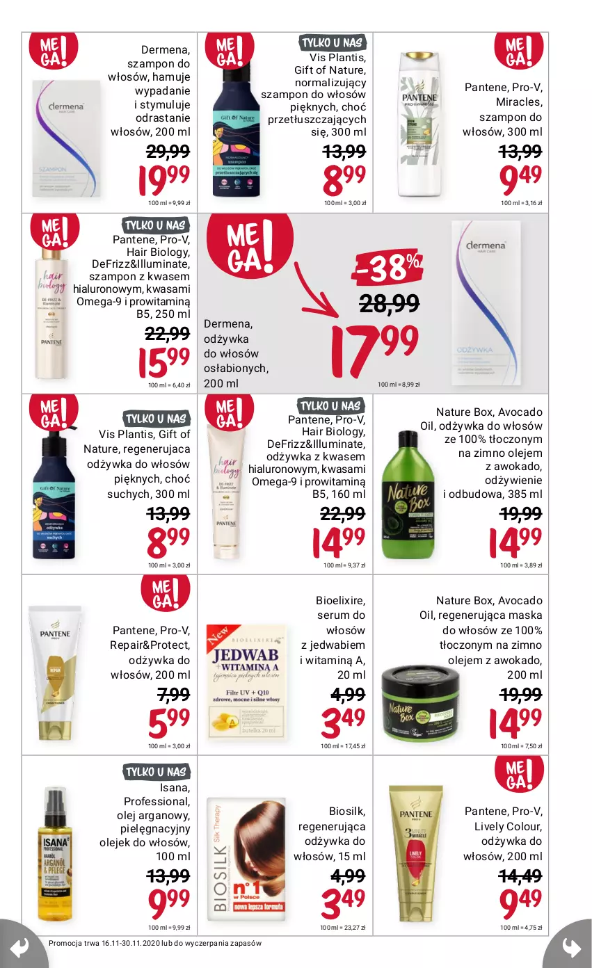 Gazetka promocyjna Rossmann - 16 Listopad - ważna 16.11 do 30.11.2021 - strona 15 - produkty: Avocado, Dermena, Gift of Nature, Isana, Nature Box, Olej, Olej arganowy, Pantene, Rum, Ser, Serum, Szampon, Wasa