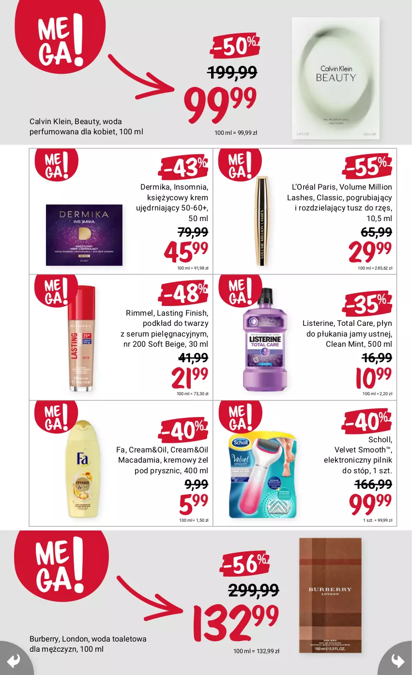 Gazetka promocyjna Rossmann - 16 Listopad - ważna 16.11 do 30.11.2021 - strona 2 - produkty: Burberry, Calvin Klein, Dermika, Fa, Finish, L’Oréal, Lion, Perfum, Velvet, Woda, Woda perfumowana, Woda toaletowa