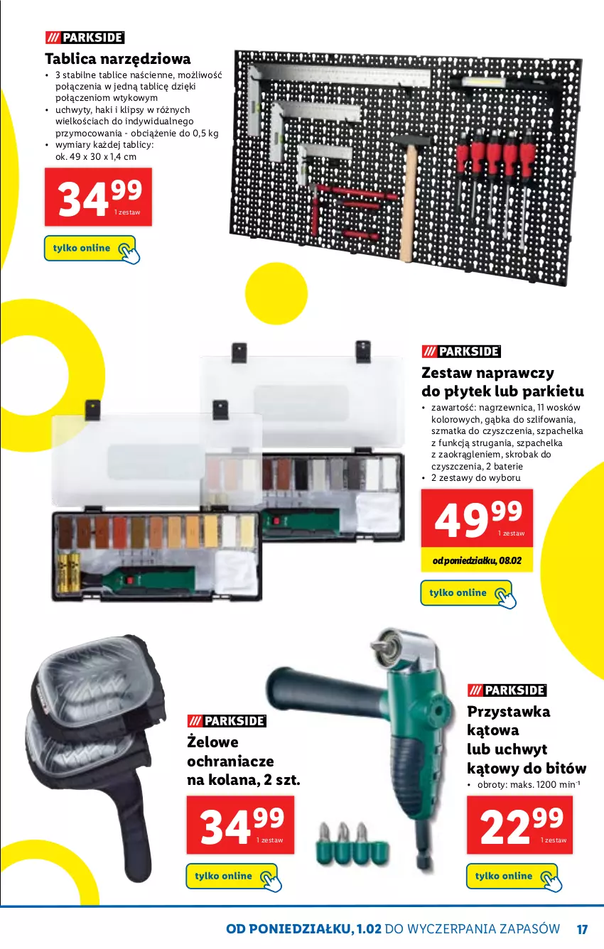 Gazetka promocyjna Lidl - KATALOG SKLEPU ONLINE - ważna 01.02 do 28.02.2021 - strona 17 - produkty: LANA, Ochraniacze, Tablica narzędziowa, Uchwyty