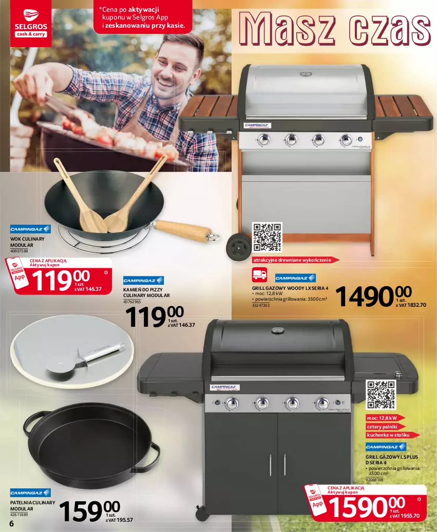 Gazetka promocyjna Selgros - Katalog Grill - ważna 15.04 do 28.04.2021 - strona 6 - produkty: Grill, Grill gazowy, LG, Patelnia, Ser, Stolik