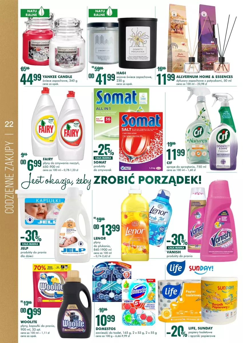 Gazetka promocyjna Super Pharm - Gazetka - ważna 13.12 do 24.12.2021 - strona 22 - produkty: Cif, Domestos, Dzieci, Fa, Fairy, Kapsułki do prania, Lenor, Papier, Piec, Ręcznik, Ręczniki papierowe, Vanish, Woolite, Zawieszki