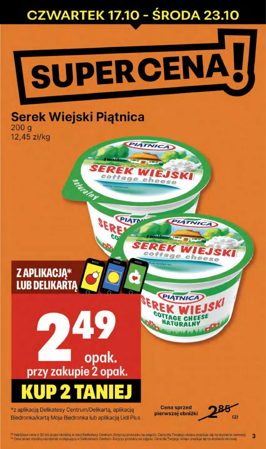 Gazetka promocyjna Delikatesy Centrum - NOWA GAZETKA Delikatesy Centrum od 17 października! 17-23.10.2024 - ważna 17.10 do 23.10.2024 - strona 3 - produkty: Dell, Dron, Piątnica, Rum, Ser, Serek, Serek wiejski