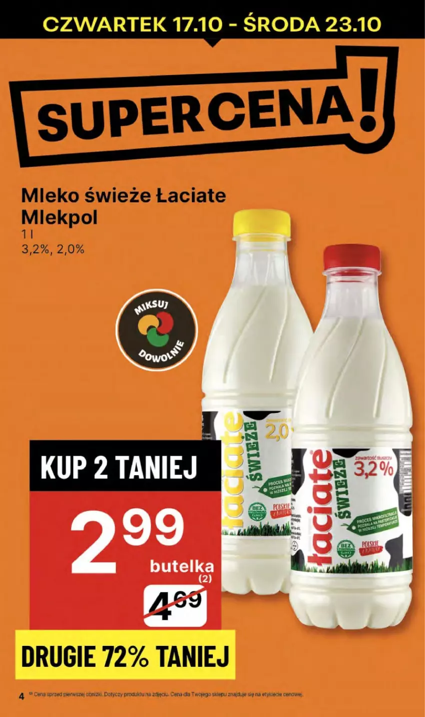 Gazetka promocyjna Delikatesy Centrum - NOWA GAZETKA Delikatesy Centrum od 17 października! 17-23.10.2024 - ważna 17.10 do 23.10.2024 - strona 4 - produkty: Mleko