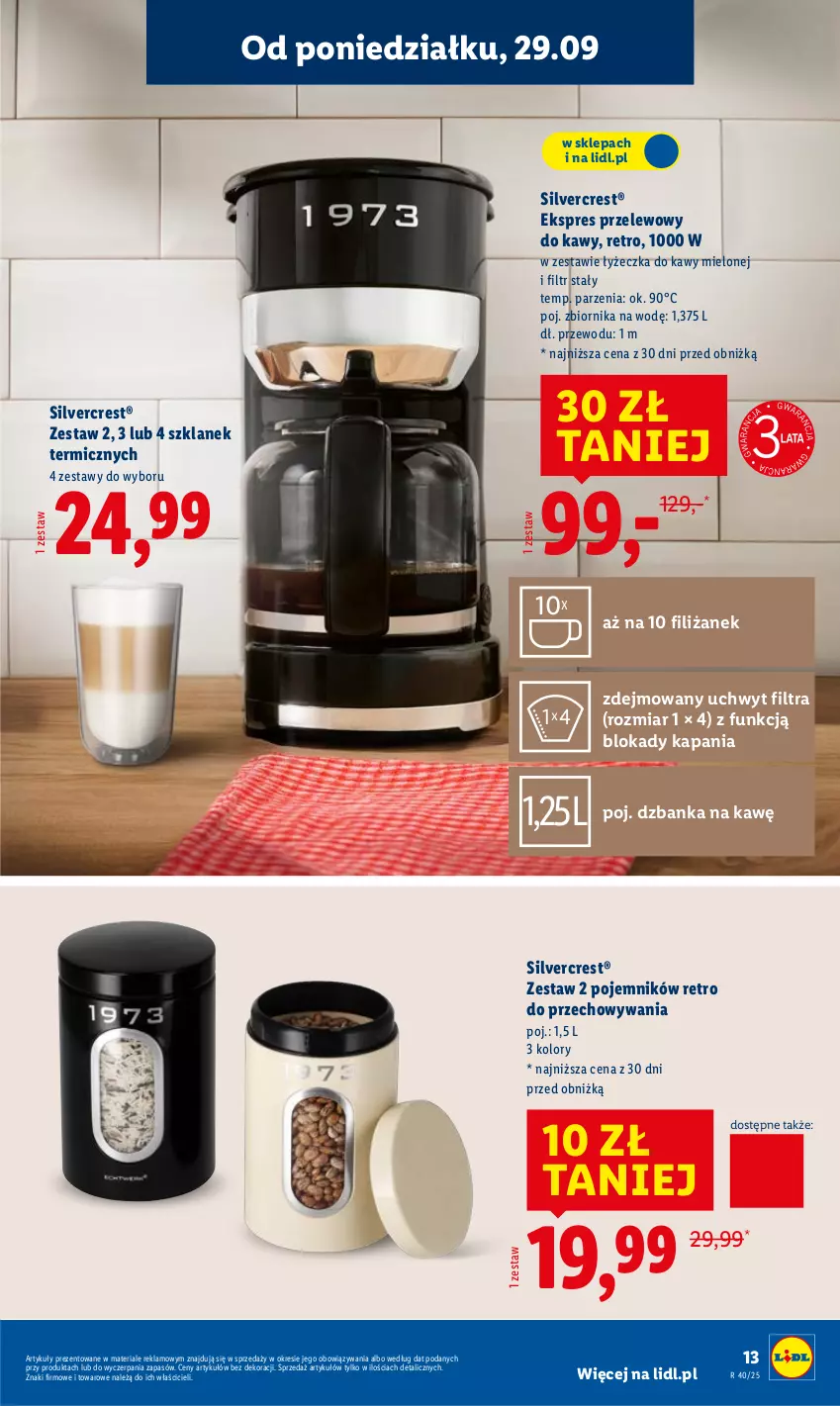 Gazetka promocyjna Lidl - GAZETKA - ważna 29.09 do 04.10.2025 - strona 17 - produkty: Ekspres przelewowy, Pojemnik, Silvercrest