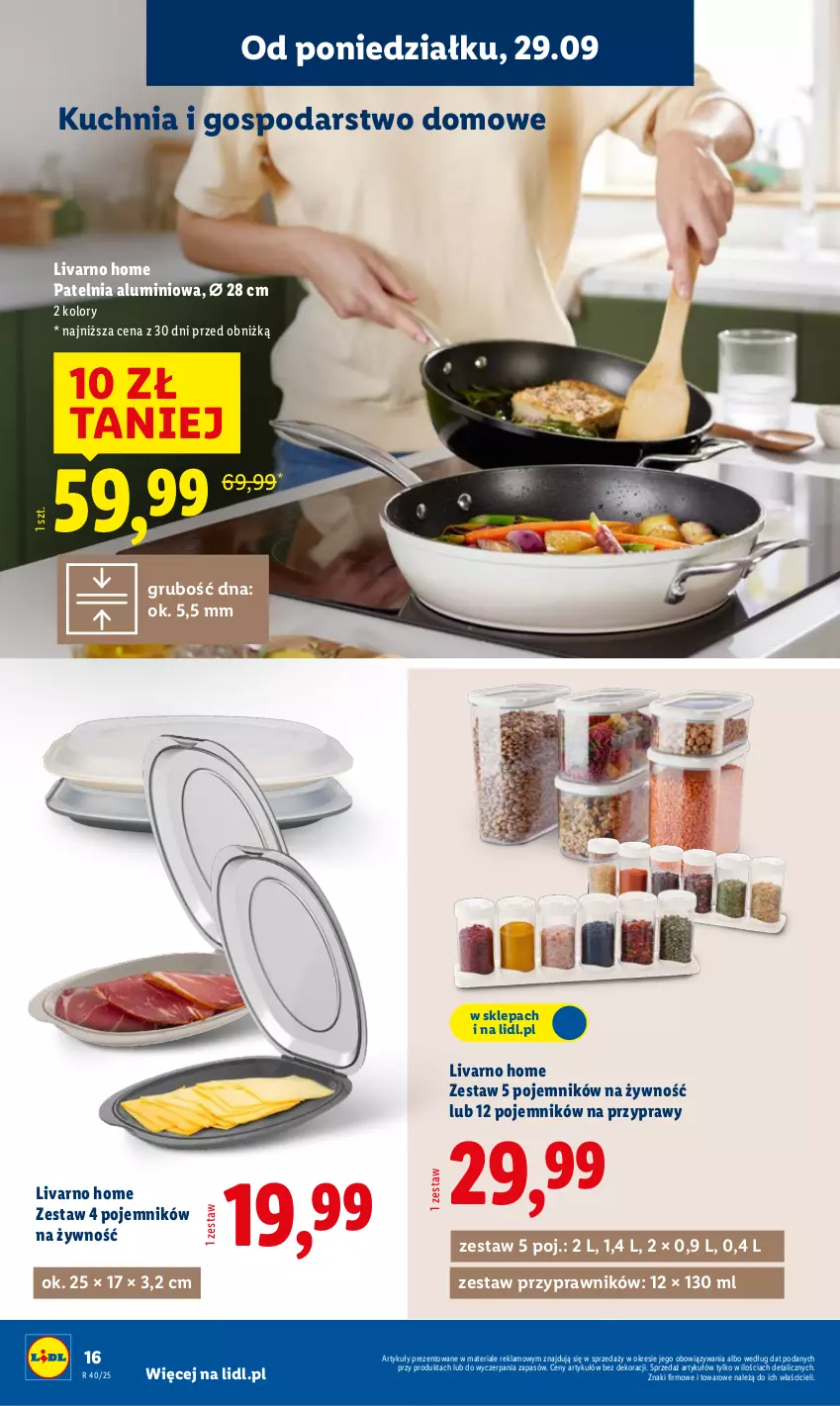 Gazetka promocyjna Lidl - GAZETKA - ważna 29.09 do 04.10.2025 - strona 20 - produkty: Ivar, Kuchnia, Patelnia, Pojemnik, Przyprawy