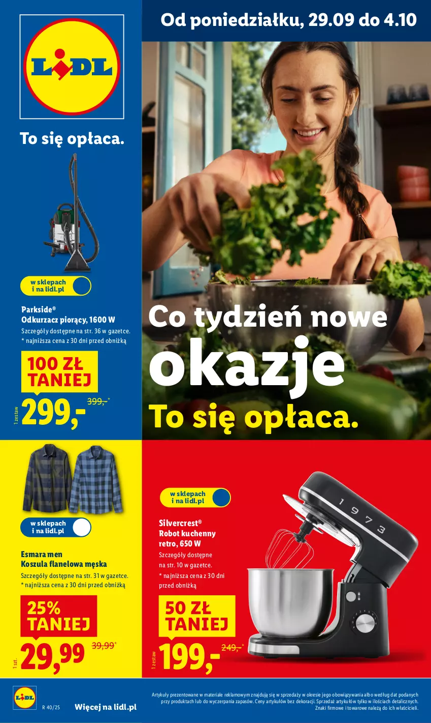Gazetka promocyjna Lidl - GAZETKA - ważna 29.09 do 04.10.2025 - strona 5 - produkty: Kosz, Koszula, Odkurzacz, Parkside, Robot, Silvercrest