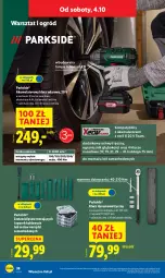 Gazetka promocyjna Lidl - GAZETKA - Gazetka - ważna od 04.10 do 04.10.2025 - strona 48 - produkty: Parkside, Lampa robocza LED, Ser, Gra, Walizka, Warka, Pasek, Lampa, Zestaw narzędzi, Ogród, Klucz udarowy, Akumulator