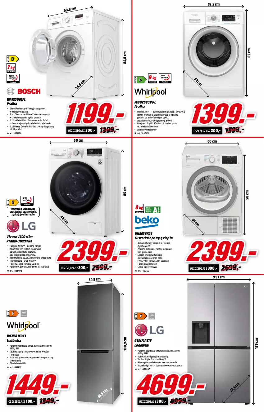 Gazetka promocyjna Media Markt - Gazetka Media Markt - ważna 25.01 do 01.02.2022 - strona 10 - produkty: Gra, Lodówka, Owoce, Pralka, Pralki, Pralko-suszarka, Suszarka, Suszarki, Ubrania, Warzywa