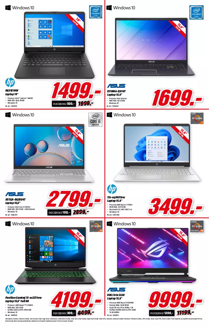 Gazetka promocyjna Media Markt - Gazetka Media Markt - ważna 25.01 do 01.02.2022 - strona 4 - produkty: Gra, Grafika, Intel, Lion, Pentium, Por, Procesor, Top