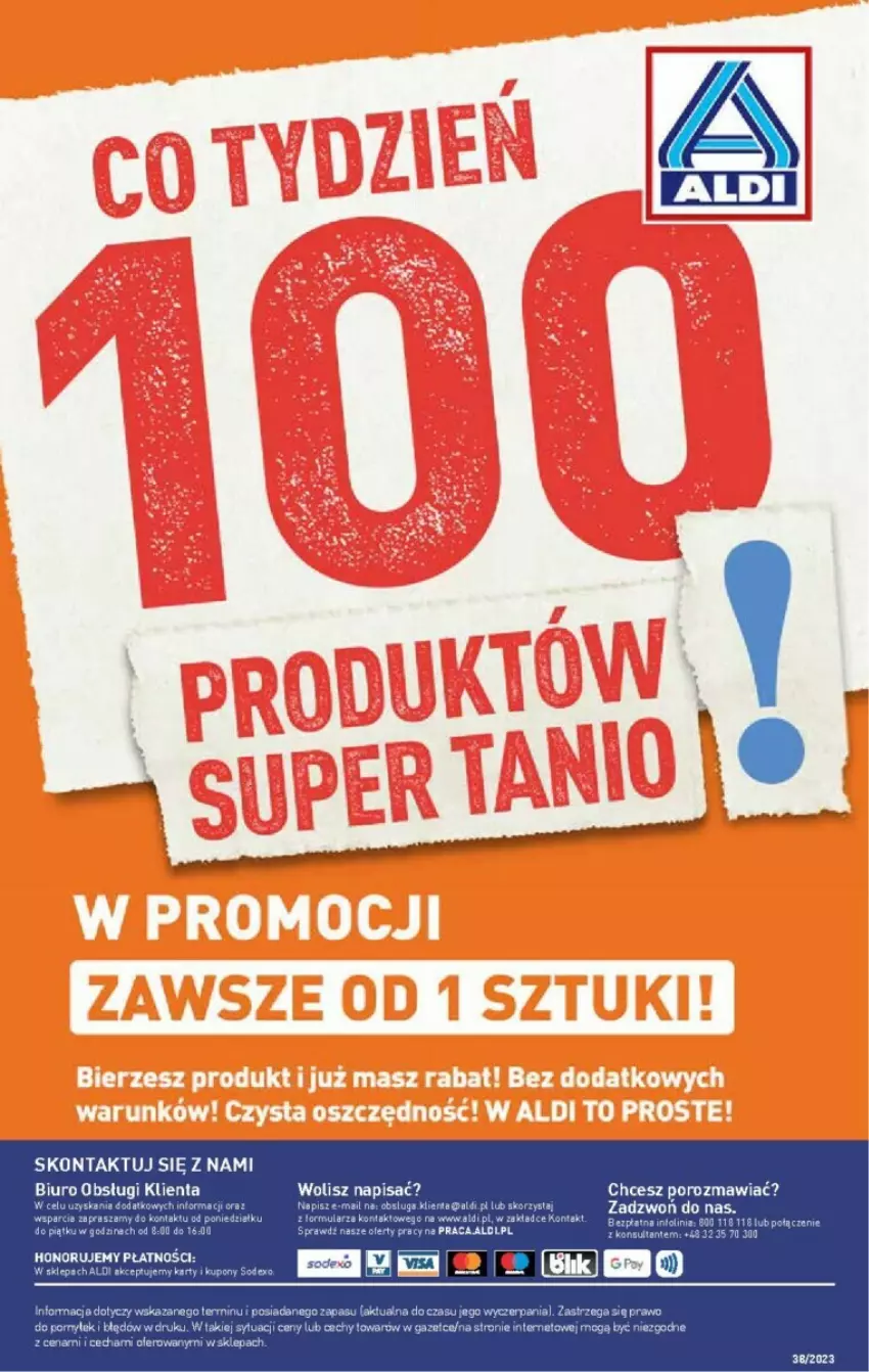 Gazetka promocyjna Aldi - ważna 20.09 do 23.09.2023 - strona 5 - produkty: Biuro, O nas