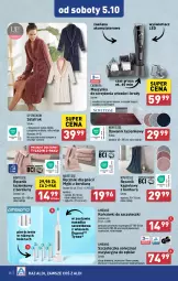 Gazetka promocyjna Aldi - Pełna oferta - Gazetka - ważna od 05.10 do 05.10.2024 - strona 38 - produkty: Ręcznik kąpielowy, Dywanik łazienkowy, Dywanik, Carrera, Końcówki do szczoteczk, Szczoteczka soniczna, LANA, Szynka, Silan, Szlafrok, Ręcznik, Maszynka, Szczoteczka, Dywan, Akumulator, Fa