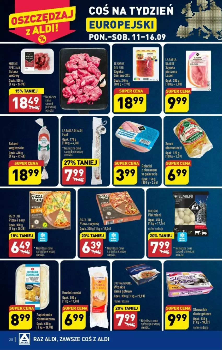 Gazetka promocyjna Aldi - ważna 11.09 do 16.09.2023 - strona 13 - produkty: Chrzan, Danie gotowe, Fa, Gala, Koc, LG, Ser, Szynka