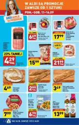 Gazetka promocyjna Aldi - Gazetka - ważna od 16.09 do 16.09.2023 - strona 40 - produkty: Warzywa, Ser, Ementaler, Ostropes, Tatar wołowy, Mięsne specjały, Bagietka, Boczek, Chleb, Golonka wieprzowa, Olej, Kiełbasa, Boczek wieprzowy