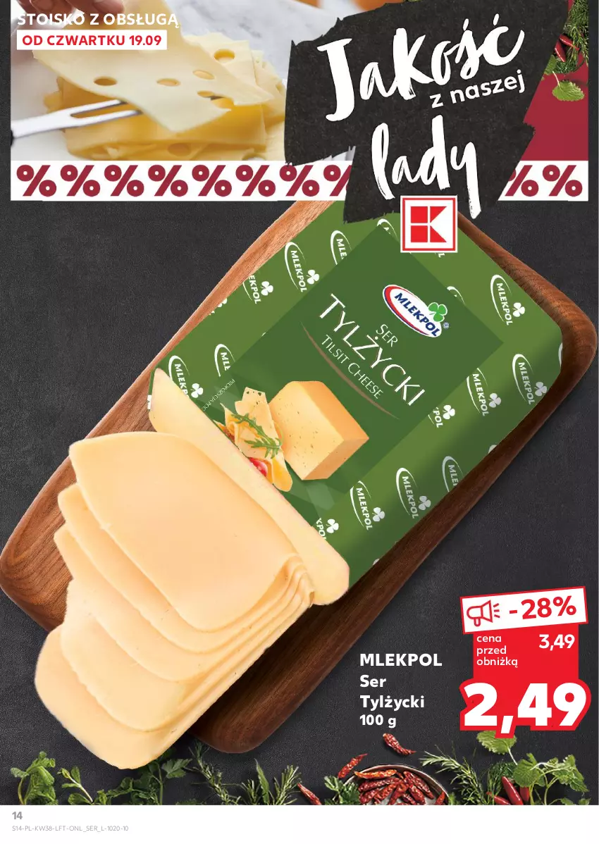 Gazetka promocyjna Kaufland - Gazetka tygodnia - ważna 19.09 do 25.09.2024 - strona 14 - produkty: Ser, Ser tylżycki