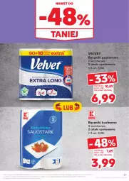 Gazetka promocyjna Kaufland - Gazetka tygodnia - Gazetka - ważna od 25.09 do 25.09.2024 - strona 27 - produkty: Domestos, Papier, Velvet, Ręcznik, Ręczniki papierowe