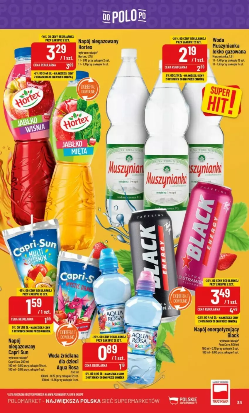 Gazetka promocyjna PoloMarket - ważna 30.08 do 05.09.2023 - strona 27 - produkty: Dzieci, Fa, Hortex, Lack, LANA, Mus, Muszynianka, Napój, Napój niegazowany, Woda