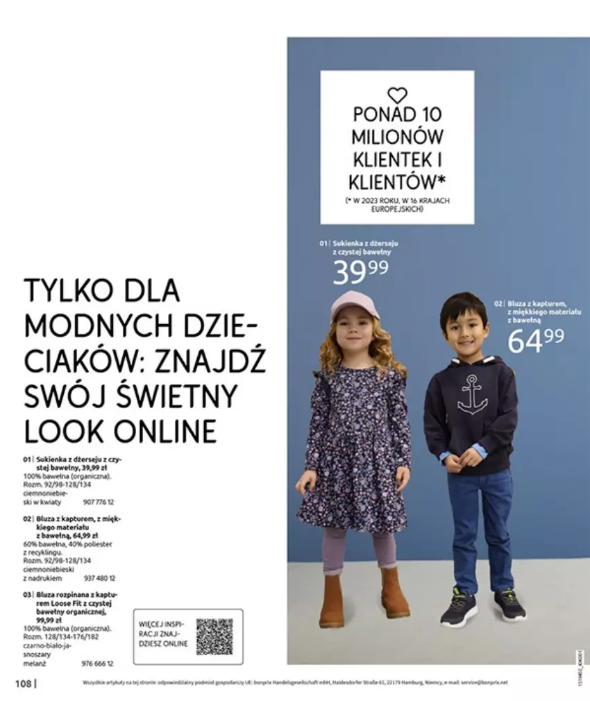 Gazetka promocyjna Bonprix - ESSENTIALS MIX - ważna 17.02 do 10.04.2025 - strona 110 - produkty: Bluza, Fa, Gra, Lion, Por, Sukienka