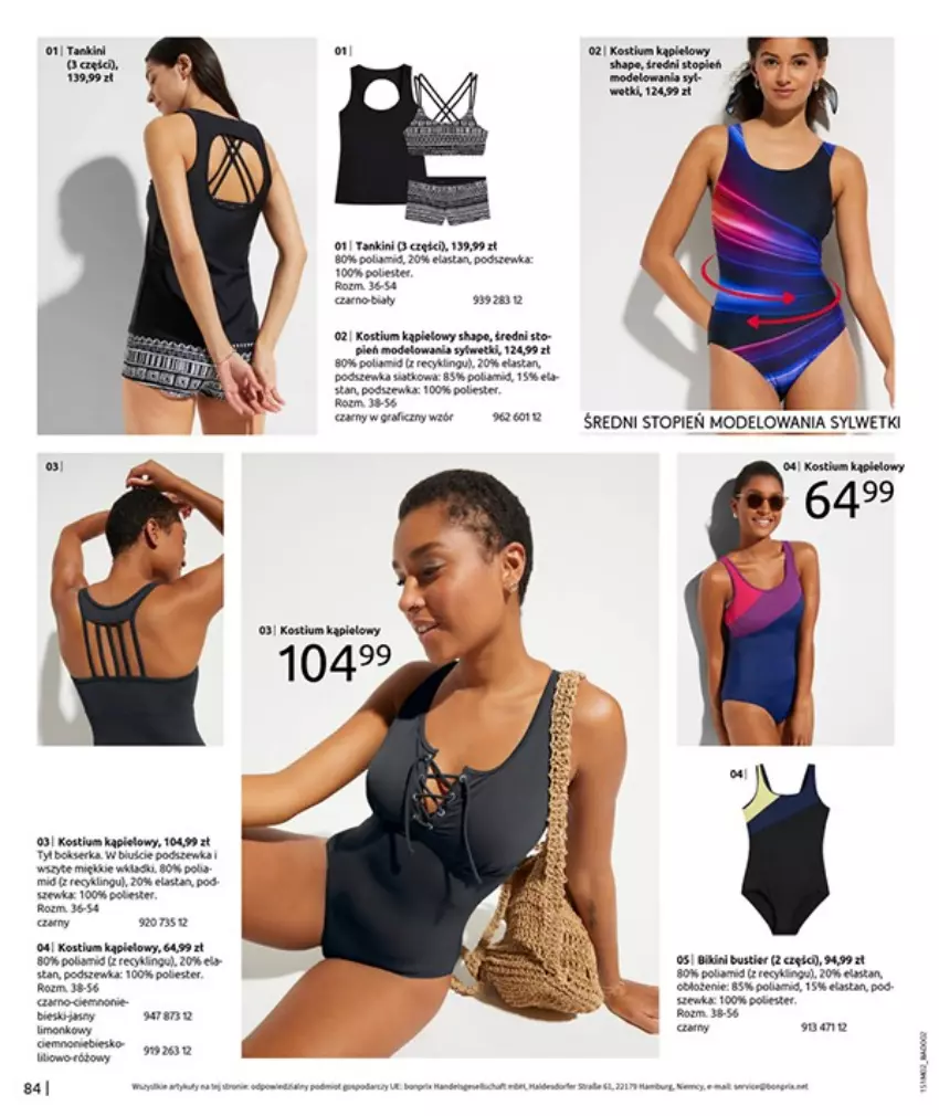 Gazetka promocyjna Bonprix - ESSENTIALS MIX - ważna 17.02 do 10.04.2025 - strona 86 - produkty: Bikini, Fa, HP, Kostium, LG, Top