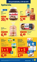 Gazetka promocyjna Lidl - GAZETKA - Gazetka - ważna od 08.10 do 08.10.2025 - strona 43 - produkty: Nutella, Sos, Gra, Cukier, Kuchnia, Wazon, Sezam, Bajgle, Dan Cake, Olej rzepakowy, Olej