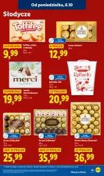 Gazetka promocyjna Lidl - GAZETKA - Gazetka - ważna od 08.10 do 08.10.2025 - strona 45 - produkty: Praliny, Diamant, Raffaello, Ferrero Rocher, Toffifee, Ferrero, Merci, Kokos, Fa