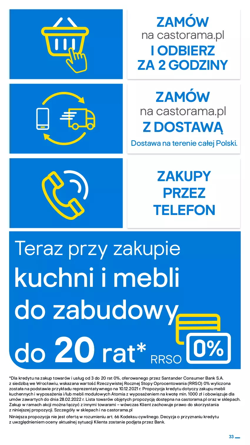 Gazetka promocyjna Castorama - Gazetka Castorama - ważna 29.12.2021 do 16.01.2022 - strona 31 - produkty: Astor, Rama, Telefon, Tera, Top, Zestaw mebli kuchennych, Zlew, Zlewozmywak