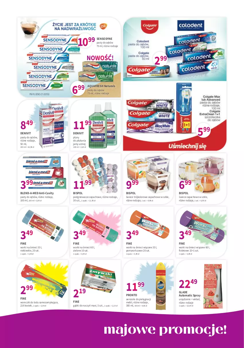 Gazetka promocyjna Drogerie Polskie - Gazetka - ważna 13.05 do 31.05.2022 - strona 7 - produkty: Aquafresh, Blend-a-Med, Denivit, Pronto, Sensodyne