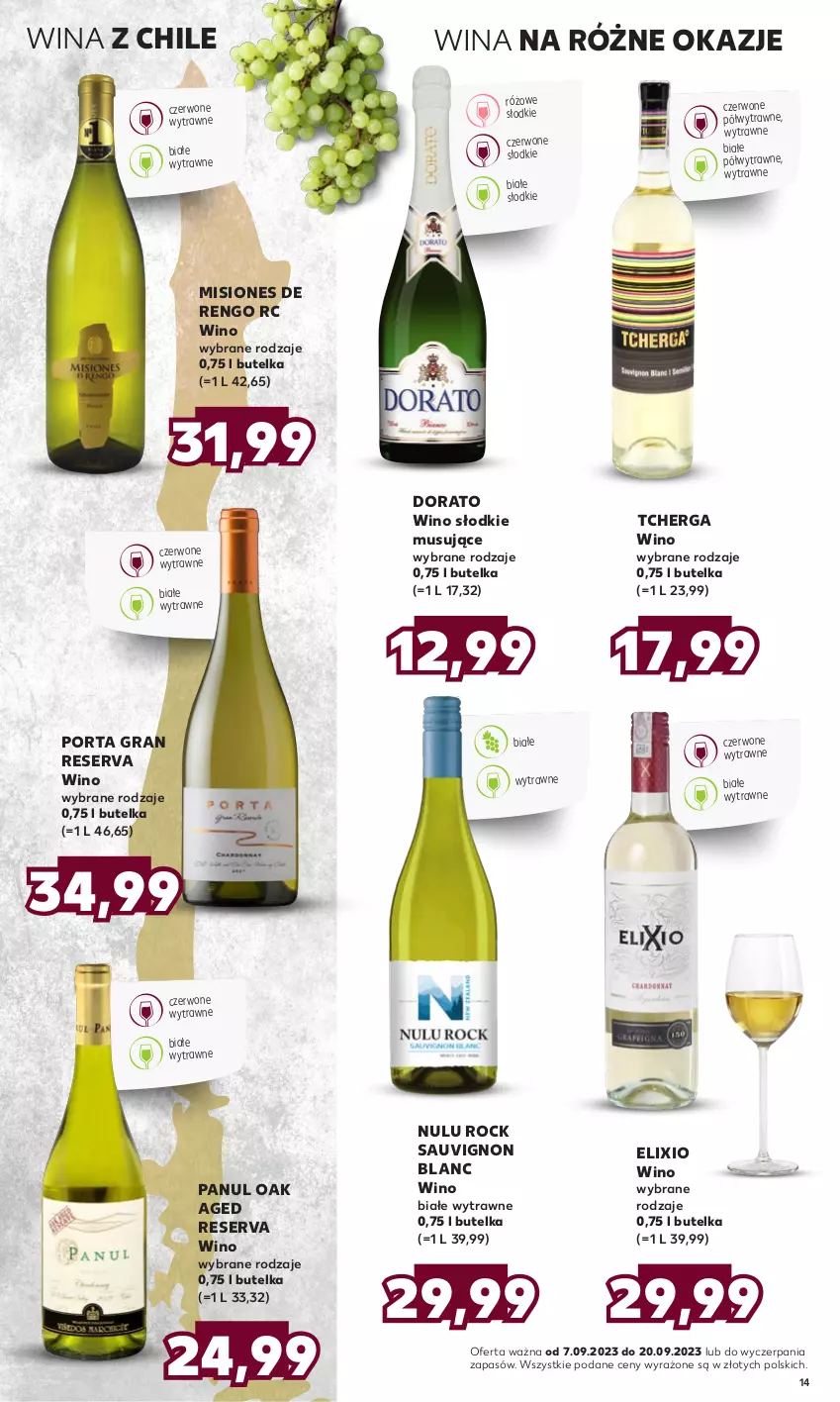 Gazetka promocyjna Kaufland - Barek Kauflandu - ważna 07.09 do 20.09.2023 - strona 14 - produkty: Gra, Mus, Por, Sauvignon Blanc, Ser, Wino, Wino białe