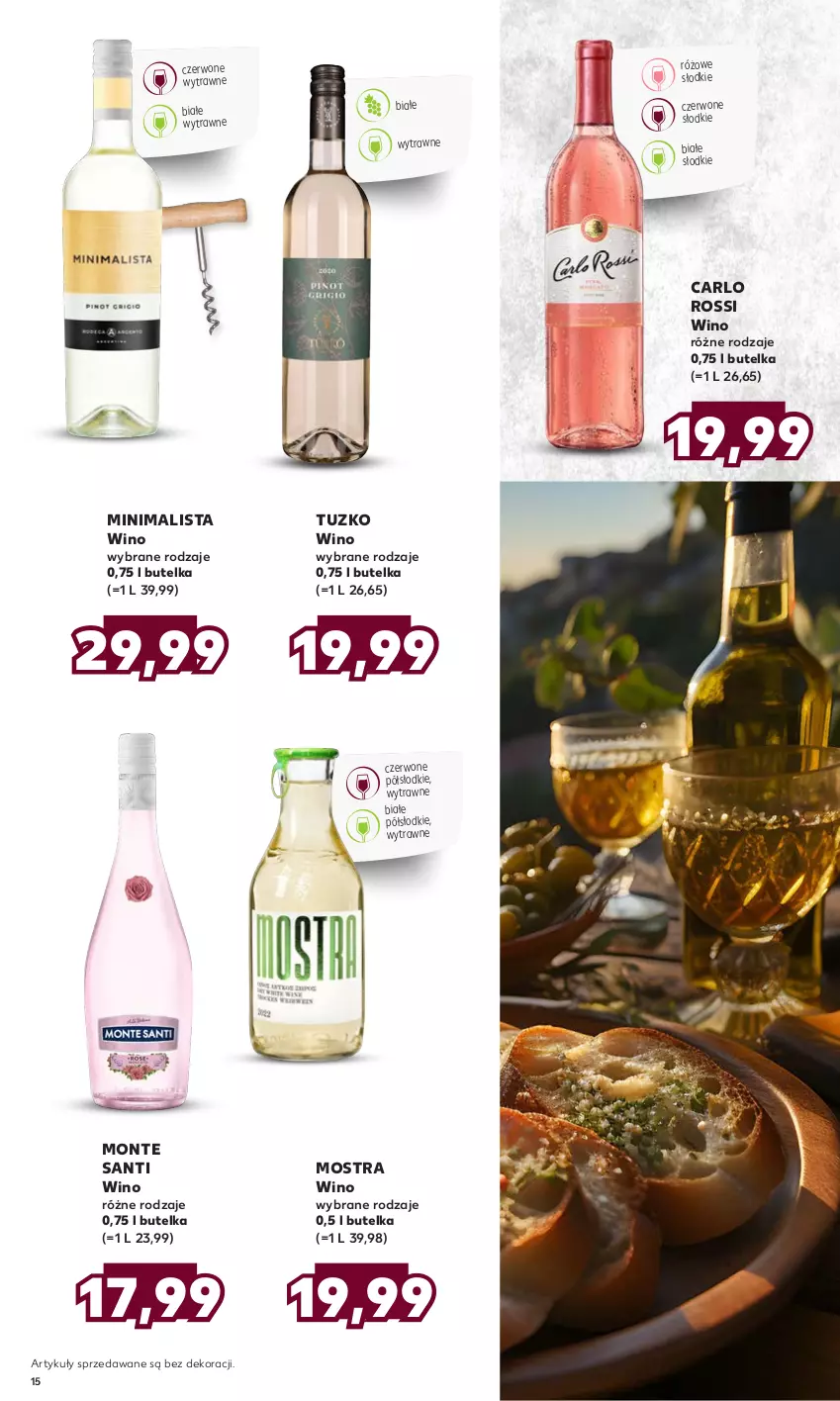 Gazetka promocyjna Kaufland - Barek Kauflandu - ważna 07.09 do 20.09.2023 - strona 15 - produkty: Carlo Rossi, Monte, Monte Santi, Wino