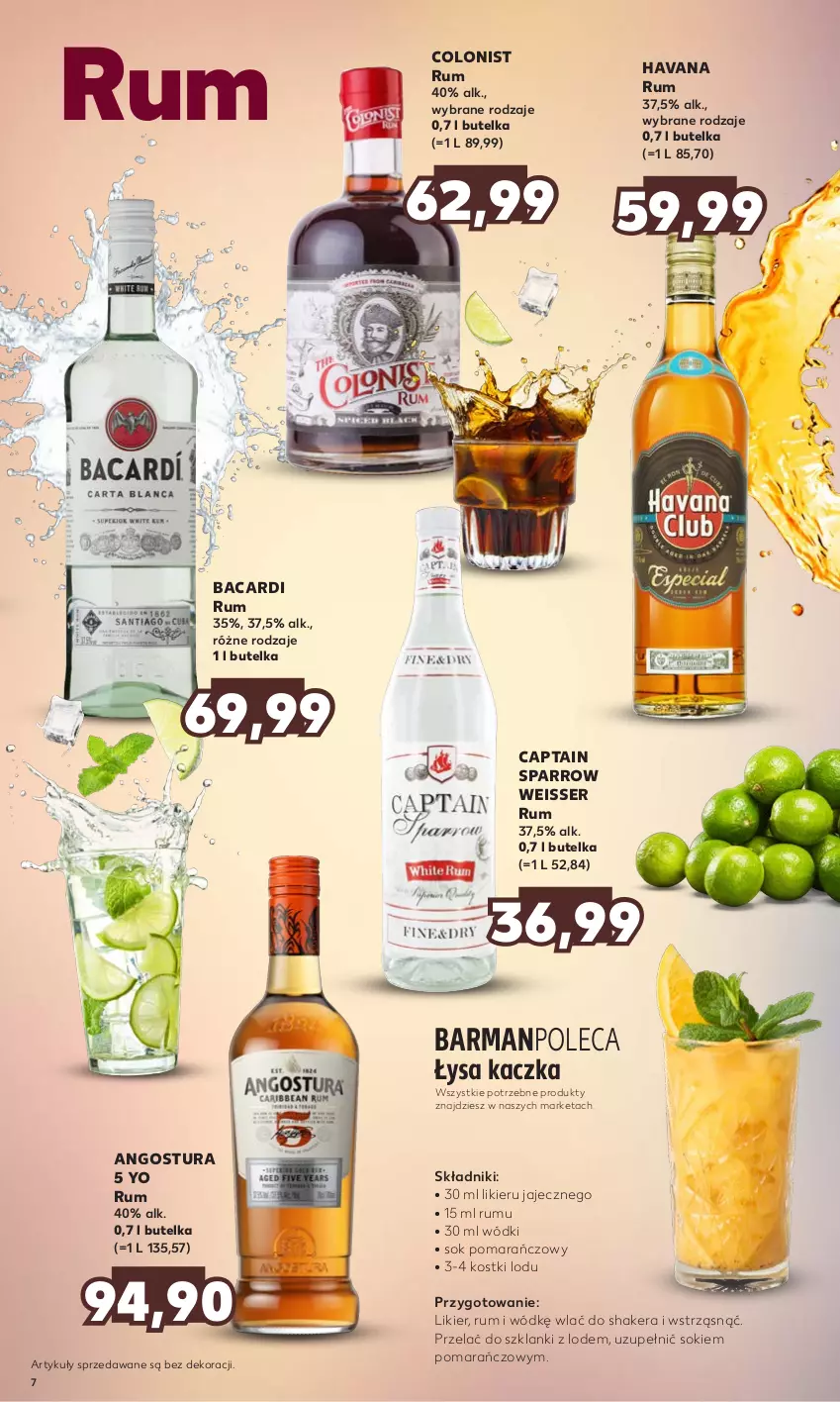 Gazetka promocyjna Kaufland - Barek Kauflandu - ważna 07.09 do 20.09.2023 - strona 7 - produkty: Bacardi, Colonist, Kaczka, Lanki, Likier, Rum, Ser, Sok, Sok pomarańczowy