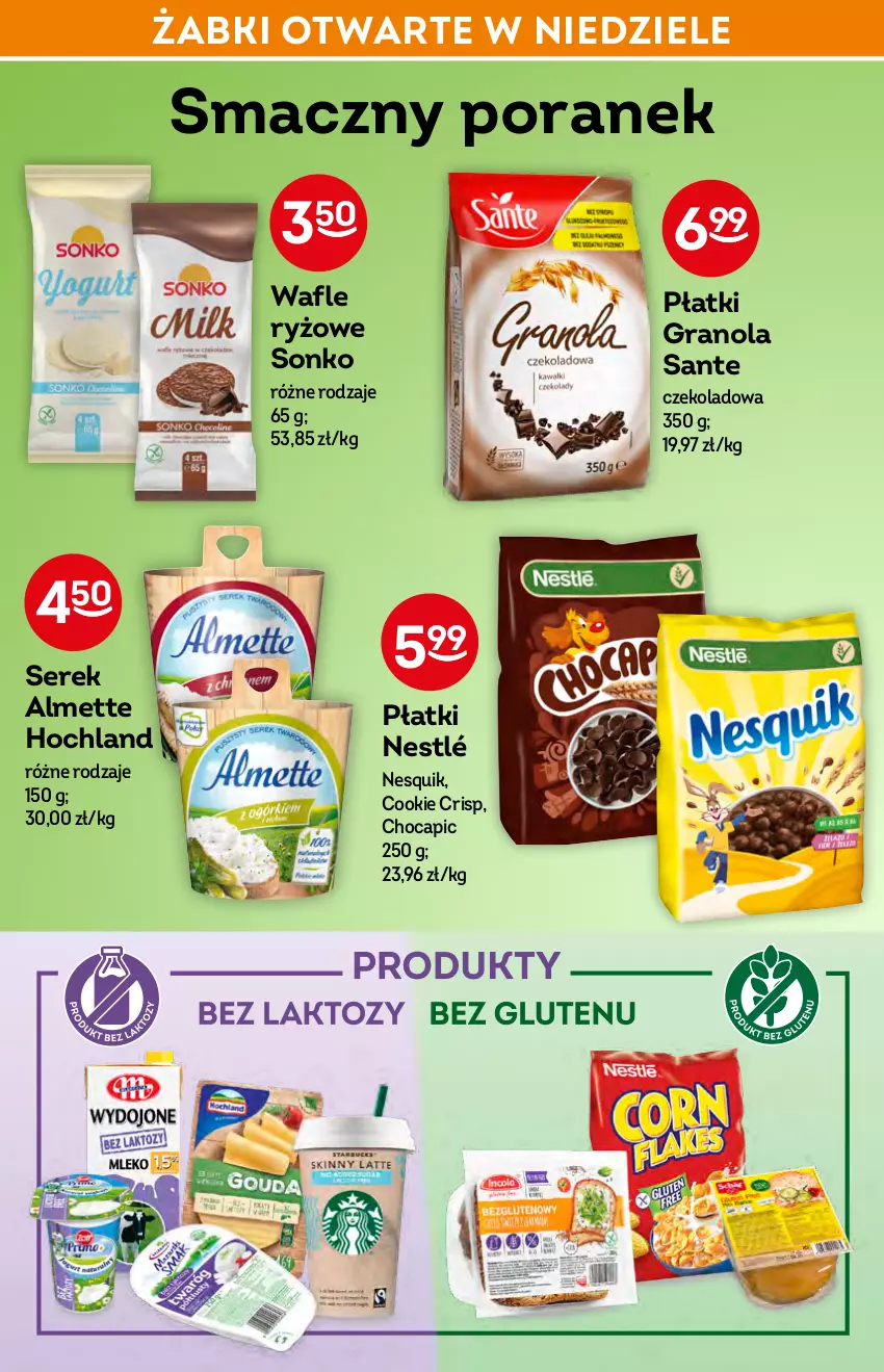 Gazetka promocyjna Żabka - ważna 23.03 do 29.03.2022 - strona 26 - produkty: Almette, Gra, Granola, Hochland, Nesquik, Nestlé, Por, Ryż, Sante, Ser, Serek, Sonko, Wafle