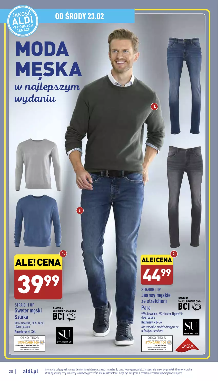 Gazetka promocyjna Aldi - Pełny katalog - ważna 21.02 do 26.02.2022 - strona 28 - produkty: Moda, Sweter, Wełna