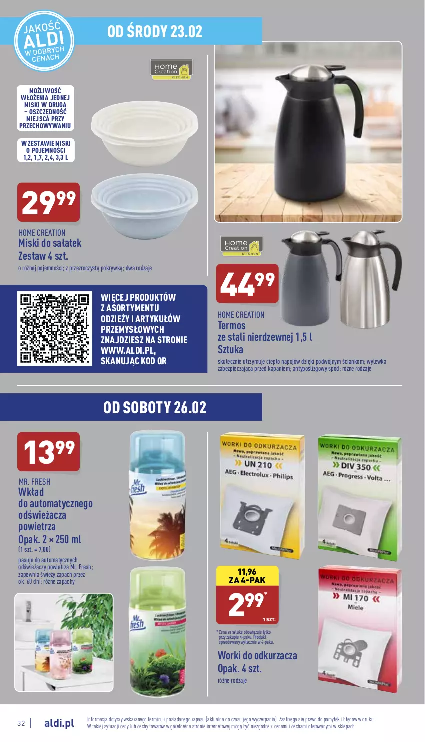 Gazetka promocyjna Aldi - Pełny katalog - ważna 21.02 do 26.02.2022 - strona 32 - produkty: Odkurzacz, Piec, Sałat, Termos