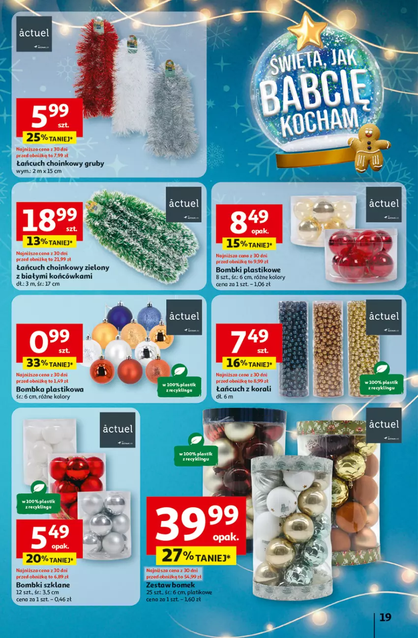Gazetka promocyjna Auchan - Gazetka Święta jak babcię kocham Hipermarket Auchan - ważna 27.11 do 03.12.2025 - strona 19 - produkty: Bombki