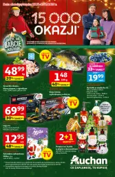 Gazetka promocyjna Auchan - Gazetka Święta jak babcię kocham Hipermarket Auchan - Gazetka - ważna od 03.12 do 03.12.2025 - strona 1 - produkty: Glazura, Gra, Iams, Red Bull, SEKO, Karp, LEGO, Krewetki, Dozownik, Lazur, Milka