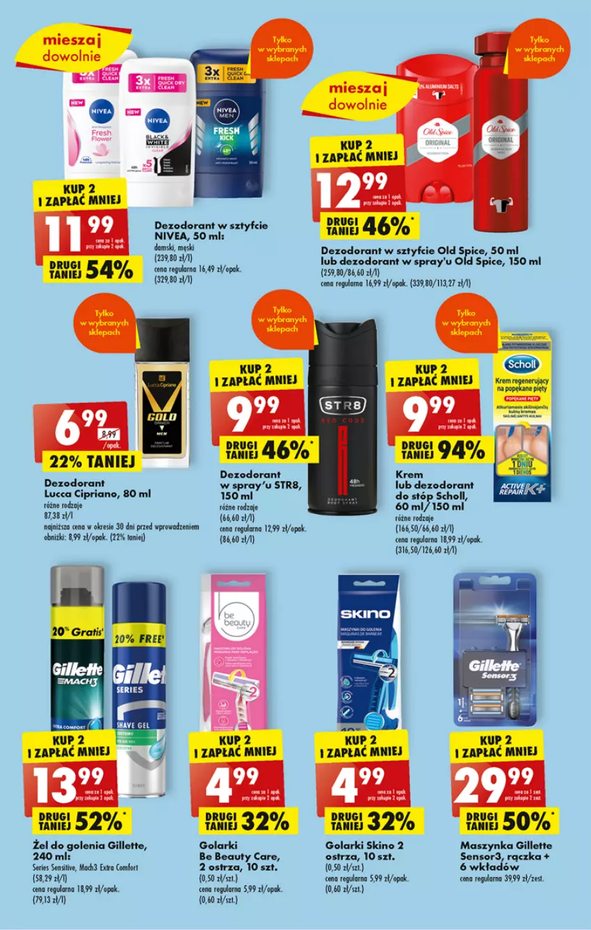 Gazetka promocyjna Biedronka - Od poniedzialku - ważna 10.07 do 15.07.2023 - strona 43 - produkty: Be Be, Dezodorant, Gillette, Gra, Krem regenerujący, Lack, Mach3, Maszynka, Nivea, Old Spice, Ser, Szynka