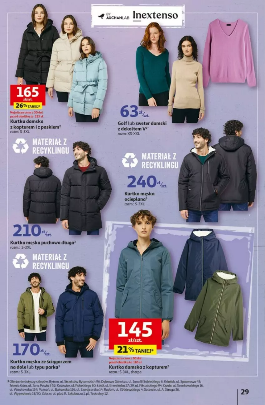 Gazetka promocyjna Auchan - ważna 21.09 do 27.09.2023 - strona 22 - produkty: Cars, Kurtka, LANA, Parka, Sos, Sweter