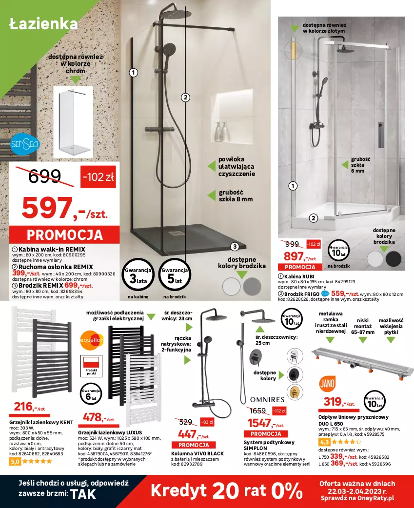 Gazetka promocyjna Leroy Merlin - Gazetka Leroy Merlin - ważna 23.03 do 13.04.2023 - strona 18 - produkty: Brodzik, Deska wolnoopadająca, Gra, Grohe, Grzejnik, Grzejnik łazienkowy, Klej, Lack, Osłonka, Ramka, Ser, Zestaw podtynkowy WC