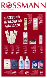 Gazetka promocyjna Rossmann - Makijaż - Gazetka - ważna od 03.01 do 03.01.2022 - strona 1 - produkty: Makijaż, Por, Gin, Płyn micelarny, Ewa Schmitt, Rozświetlacz, Krem przeciwzmarszczkowy, Dell, Lack, Laur, Mars, Sztuczne rzęsy, Killys, La Rive, Pędzel do pudru, Odżywka, Nivea