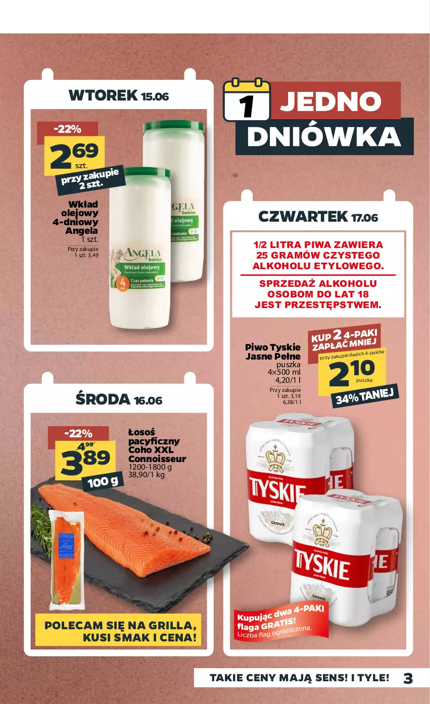 Gazetka promocyjna Netto - Gazetka spożywcza - ważna 14.06 do 19.06.2021 - strona 3 - produkty: Gra, Grill, Olej, Piwa, Piwo, Tyskie, Wkład olejowy