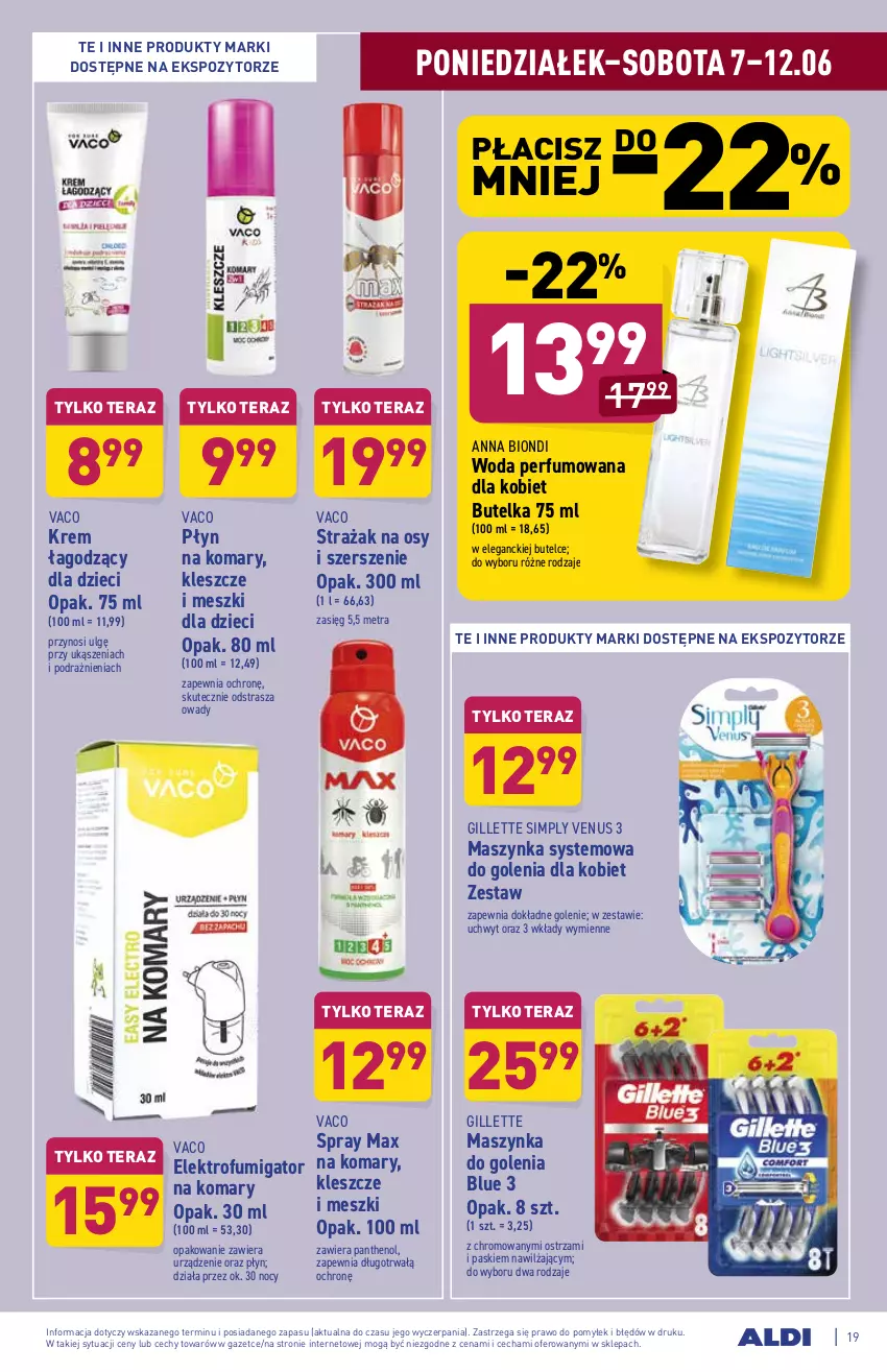 Gazetka promocyjna Aldi - ważna 07.06 do 12.06.2021 - strona 19 - produkty: Dzieci, Gillette, LG, Maszynka, Maszynka do golenia, Perfum, Szynka, Tera, Venus, Woda, Woda perfumowana