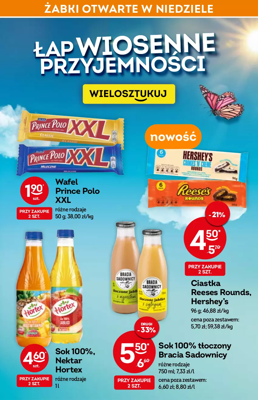 Gazetka promocyjna Żabka - ważna 30.03 do 12.04.2022 - strona 10 - produkty: Ciastka, Hortex, Nektar, Prince Polo, Sok