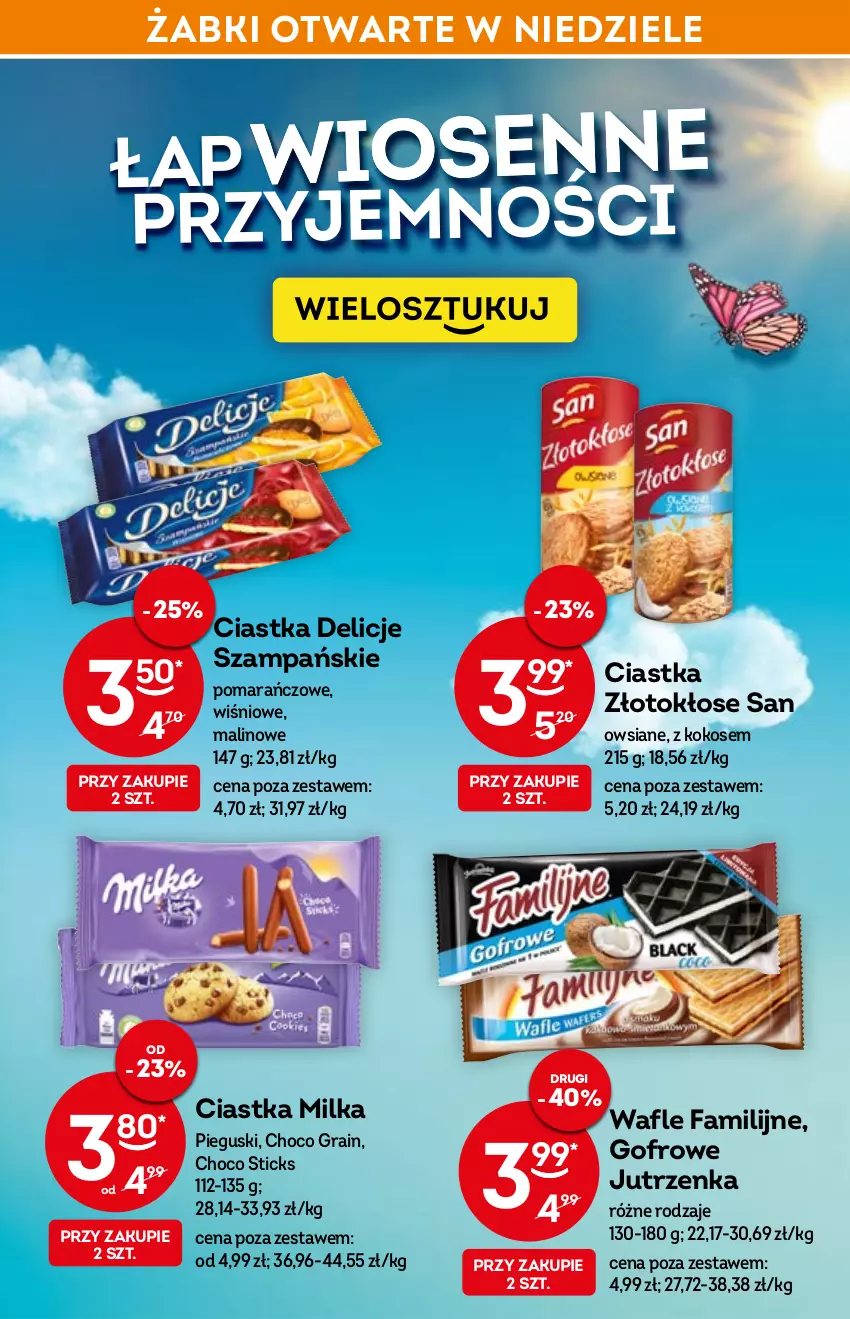 Gazetka promocyjna Żabka - ważna 30.03 do 12.04.2022 - strona 8 - produkty: Ciastka, Delicje, Fa, Gra, Jutrzenka, Kokos, Milka, Wafle